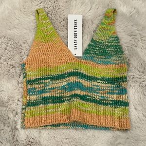 Green and orange tank